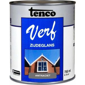 Tenco verf zijdeglans antraciet (RAL 7016) - 750 ml