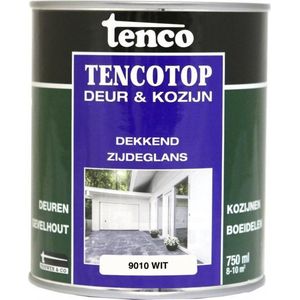 Tenco Tencotop Verfbeits Dekkend Zijdeglas Ral9010 0,75l