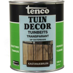 Tenco Tuindecor Transparant Tuinbeits - Kastanjebruin 1 Liter - Beitsen - Waterbasis - Terpentinebasis - Verfwinkel is tot 50% goedkoper
