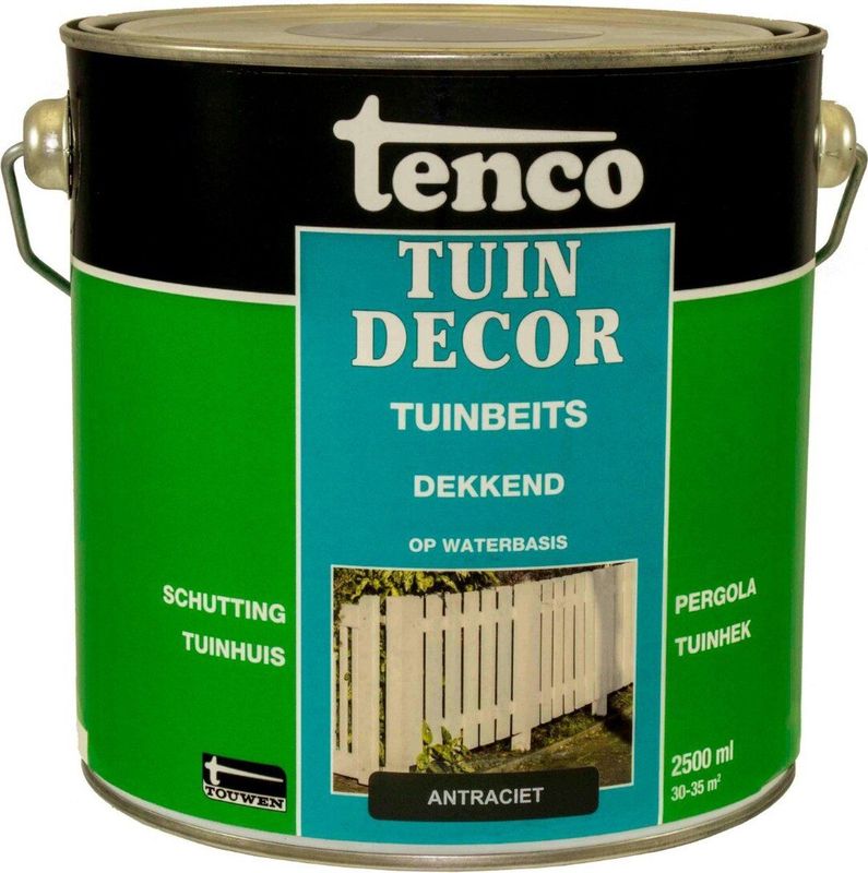 Tenco tuindecor beits dekkend antraciet - 2,5 liter