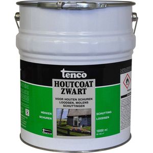 Tenco houtcoat zwart 10 liter