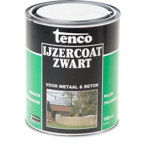 Tenco IJzercoat Teervrij Zwart 1 LTR