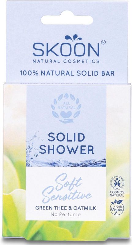 Skoon - Solid Shower Bar - Soft & Sensitive - Groene Thee en Havermelk