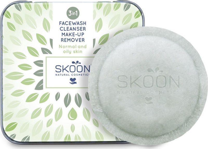 Skoon - 3 in 1 Face Bar - Gezichtsreiniger - Natuurlijk - 100% Plastic Vrij