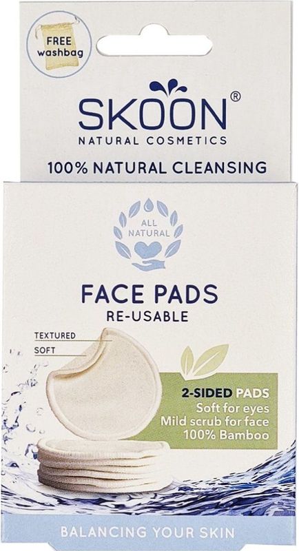 Skoon - Reusable Face Pads - Set van 7 - Bamboevezels - Milieuvriendelijk