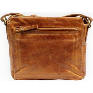 Bizzoo bag with long shoulder strap and front pocket cognac
