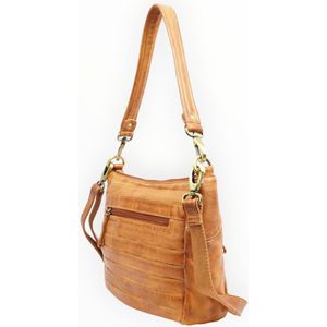 Bizzoo pouch with long and short strap cognac