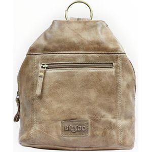 Bizzoo backpack with metal ring taupe