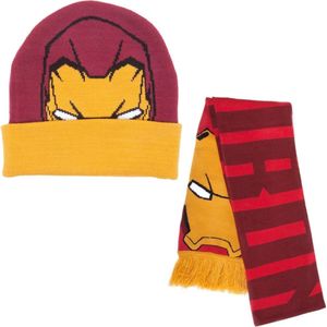 Combipack Iron Man Muts + Sjaal