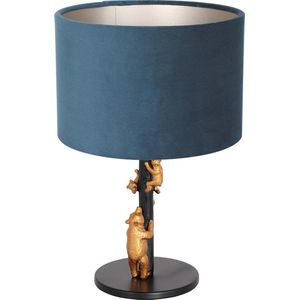 Anne Light & Home Tafellamp Animaux Fluweel Blauw Ø 20cm
