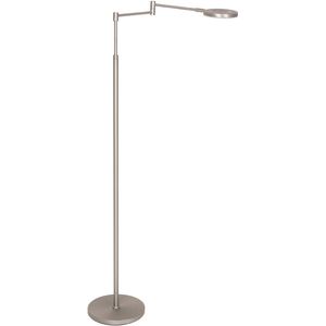 Reality Leuchten LED vloerlamp Orson R40073508, metaal messing mat, glas albast wit incl. 27 Watt LED 4,5 Watt LED, dimmer