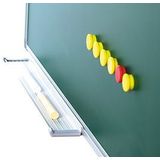 Krijtbord Softline profiel 8mm, emailstaal grijs 120x150 cm