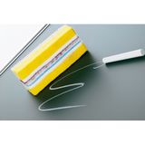 Krijtbord Softline profiel 8mm, emailstaal grijs 120x150 cm
