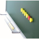 Krijtbord Softline profiel 8mm, emailstaal grijs 120x150 cm