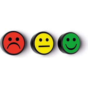 Magneet smiley 35mm rood | Zak a 5 stuk