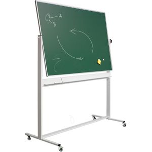 Kantelbord whiteboard, dubbelzijdig krijt groen