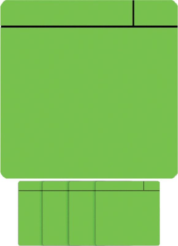Magneet scrum 75x75mm groen 5 stuks