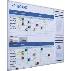 Kpi bord + starterkit visual management 90x120cm