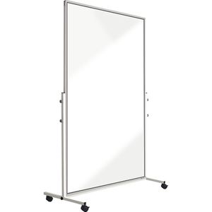 Mobiele scheidingswand van acrylglas, met 4 zwenkwielen incl. vastzetters, h x b x d = 1900 x 1260 x 500 mm