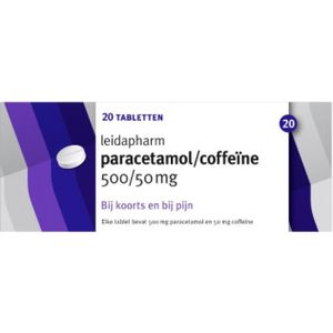 Leidapharm Paracetamol coffeïne 500/50mg 20 tabletten