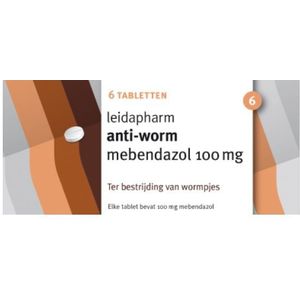 Leidapharm Anti-worm Mebendazol 100 mg 6 tabletten