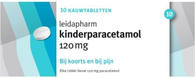 Leidapharm - Kind Paracetamol - Kauwtabletten - 120mg - 10 stuks