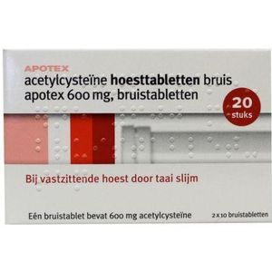 Acetylcysteïne - Hoesttabletten - Bruistabletten - 600 mg - Geneesmiddel