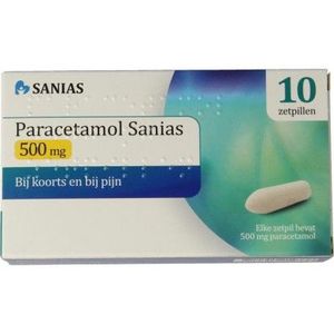 Sanias Paracetamol 500mg  10 Zetpillen