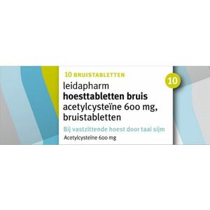Leidapharm - Hoesttabletten Bruis - Acetylcysteïne 600mg - 20 Stuks