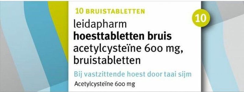 Leidapharm - Hoesttabletten Bruis - Acetylcysteïne 600mg - 20 Stuks