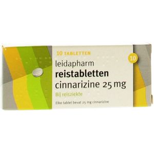 Leidapharm - Reistabletten - Cinnarizine 25 mg - 20 Tabletten