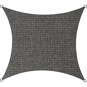 Livin' outdoor schaduwdoek Iseo HDPE - Vierkant - Antraciet - 5 meter