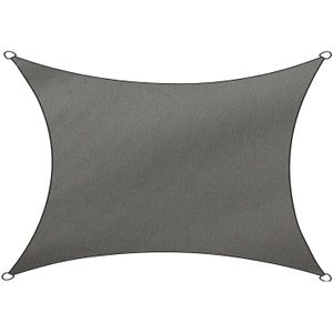 Livin' Outdoor Schaduwdoek Como - Polyester - Rechthoek - 3x4 meter - antraciet