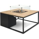 Cosiloft 100 lounge table black / teak