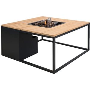 Cosiloft 100 lounge table black / teak