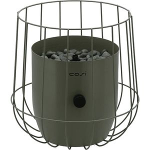 Cosiscoop Basket Olive Gaslantaarn - Unieke sfeermaker - Voor binnen en buiten - Brand 5 tot 6 uur op een gascartouche