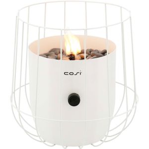 Cosiscoop Basket White Gaslantaarn - Unieke sfeermaker - Voor binnen en buiten - Brand 5 tot 6 uur op een gascartouche