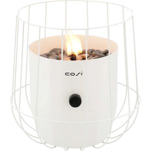 Cosiscoop Basket White Gaslantaarn - Unieke sfeermaker - Voor binnen en buiten - Brand 5 tot 6 uur op een gascartouche