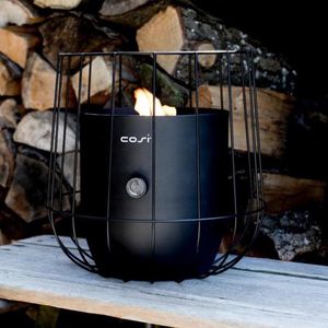 Cosiscoop Basket Black Gaslantaarn - Unieke sfeermaker - Voor binnen en buiten - Brand 5 tot 6 uur op een gascartouche