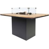 Cosi Fires - Vuurtafel Cosiloft Relax Eettafel Black / Teak - Vuurtafels - Hout - Zwart