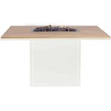 Loft 120 relax dining table white frame/ teak top - Cosi
