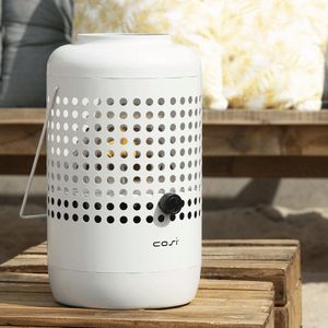 Cosiscoop Drop Light Grey Gaslantaarn - Unieke sfeermaker - Voor binnen en buiten - Brand 5 tot 6 uur op een gascartouche