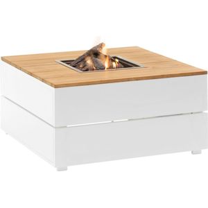 Cosipure 100 White / Teak (100 Cm) - Cosi Vuurtafel