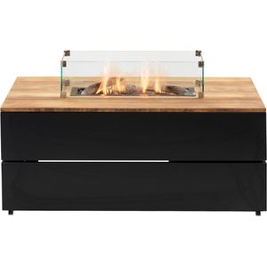 Cosipure 120 Black / Teak (120 cm) - Cosi vuurtafel