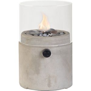 Cosiscoop Cement Bold Gaslantaarn - Unieke sfeermaker - Voor binnen en buiten - Brand 5 tot 6 uur op een gascartouche