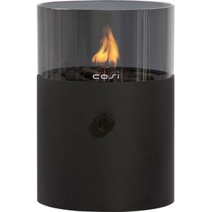 Cosiscoop XL gaslantaarn Ø20cm (h:30,5cm) , Zwart ,  Gecoat Metaal  , 20cm