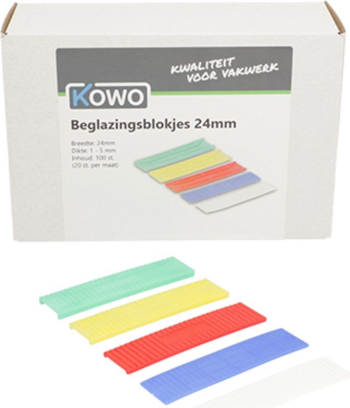 Kowo Beglazingsblok Assorti 1 5 x 22mm stuks stuks
