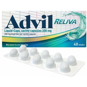 Advil Reliva Liquid Caps 200mg - 1 x 40 capsules