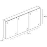 Spiegelkast differnz somero 120 cm antraciet