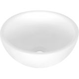 Differnz Ruz Waskom - Wasbak Keramiek - Rond - 25 X 25 X 11 cm - Wit